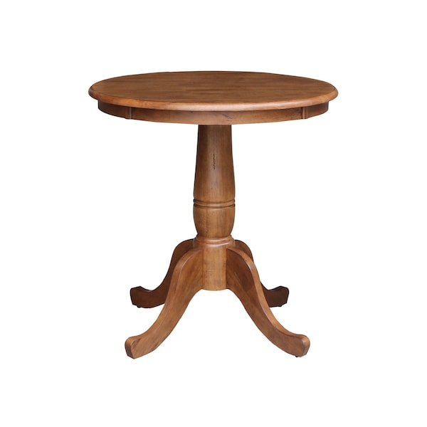 International Concepts Round 30 in Round Top Pedestal Table, 29.1 inHeight, Distressed Oak, 30 W, 30 L, 29.1 in H, Wood K42-30RT - main